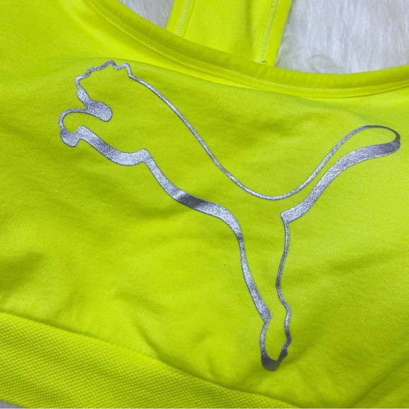 5x$25 Puma Neon Yellow Low Support Seamless Sports Bra - Picture 4 of 10